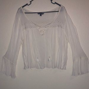 American Eagle Boho off white top!